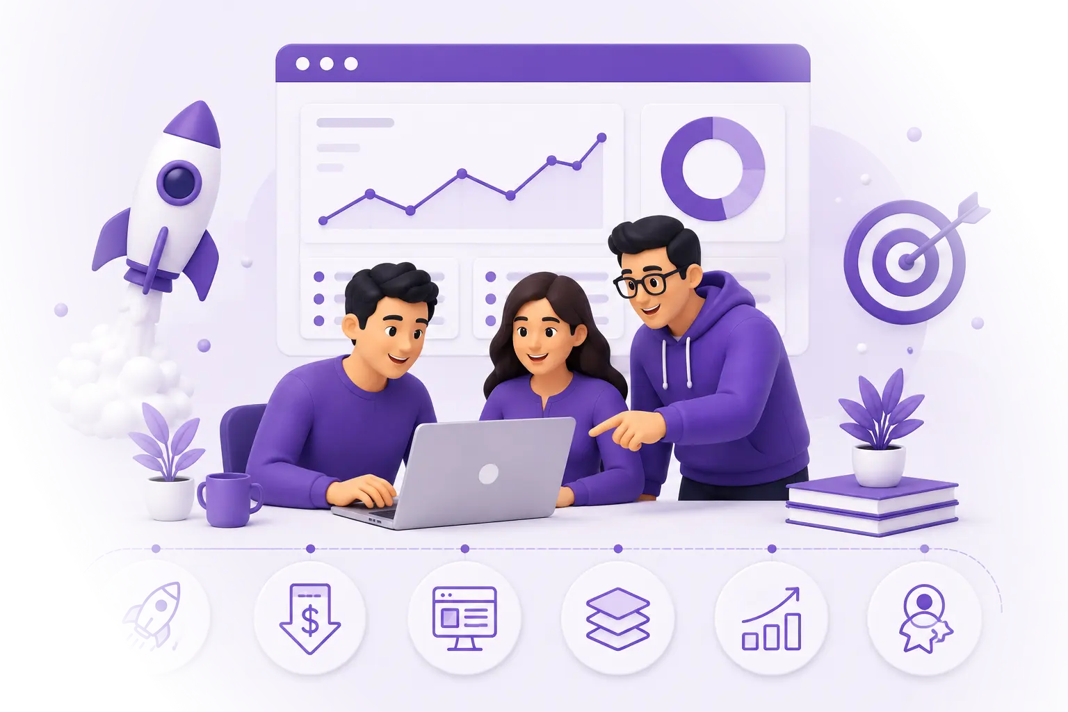 Modern admin dashboard workflow and productivity system